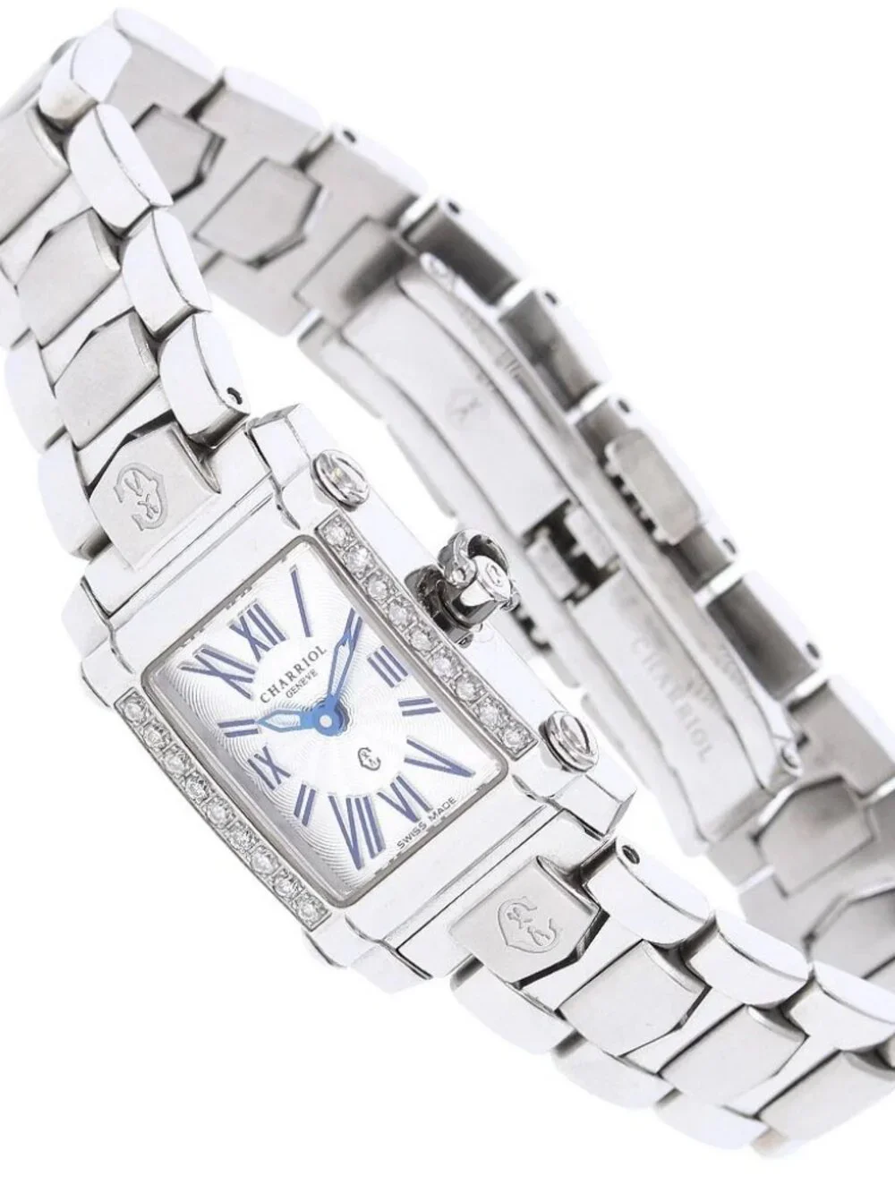CHARRIOL Columbus CCSTRDD.910.2101 side diamond bezel Quartz Ladies Watch_972096